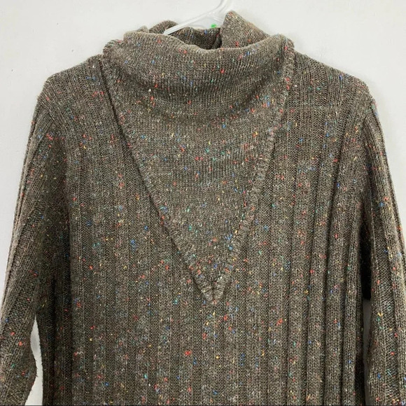 Vintage 80s Geraldine Peterson Long Cowlneck Sweater Dress Women Small Maxi Midi - Picture 3 of 11